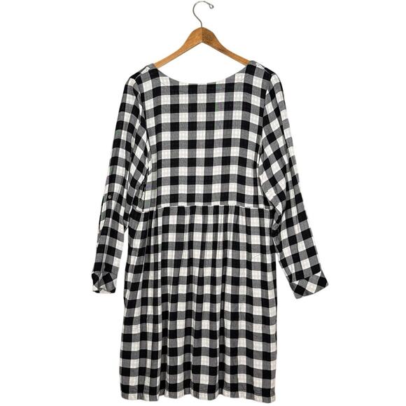 J. Jill Dress Lot – Coral Button Front Dress + Black Gingham Dress | Large - Picture 9 of 16